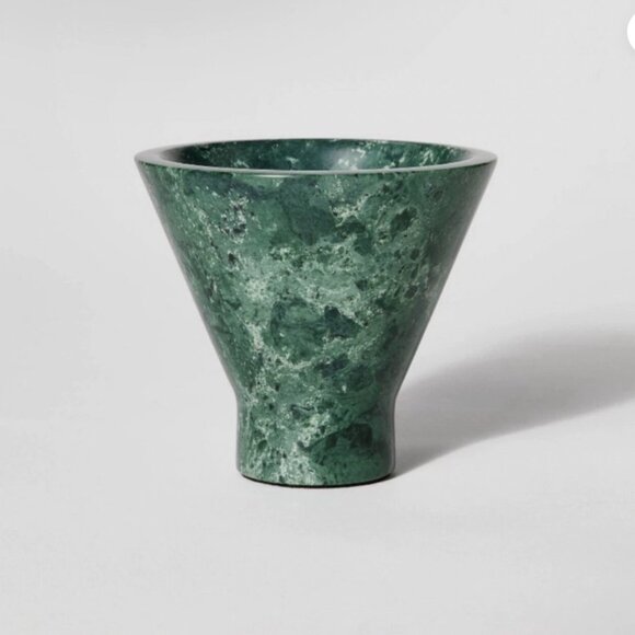 Threshold l Designed with Studio McGee Green Marble Cone Shape Bowl Table Decor - Picture 1 of 7